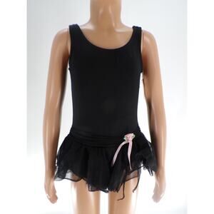 Dance Leotard Dress Body Wrappers  2232 Intermediate Child Black Ballet Tap Jazz